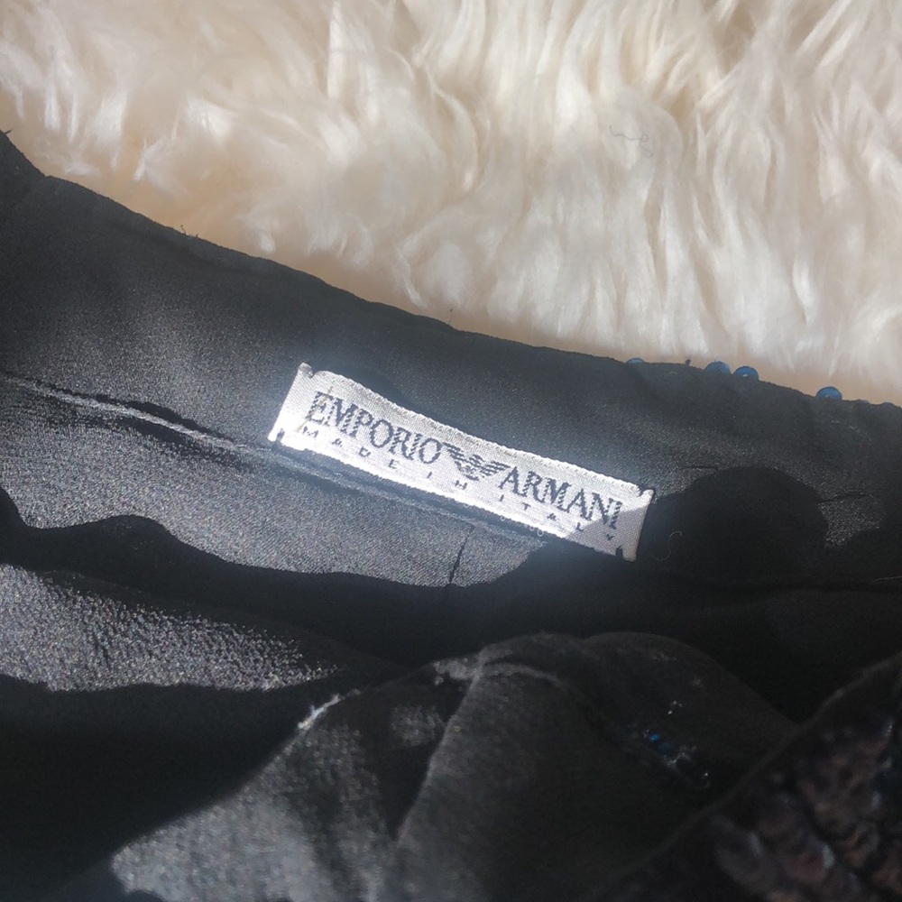 Vintage Emporio Armani Silk Sequin Mini-Skirt - Picture 3 of 14